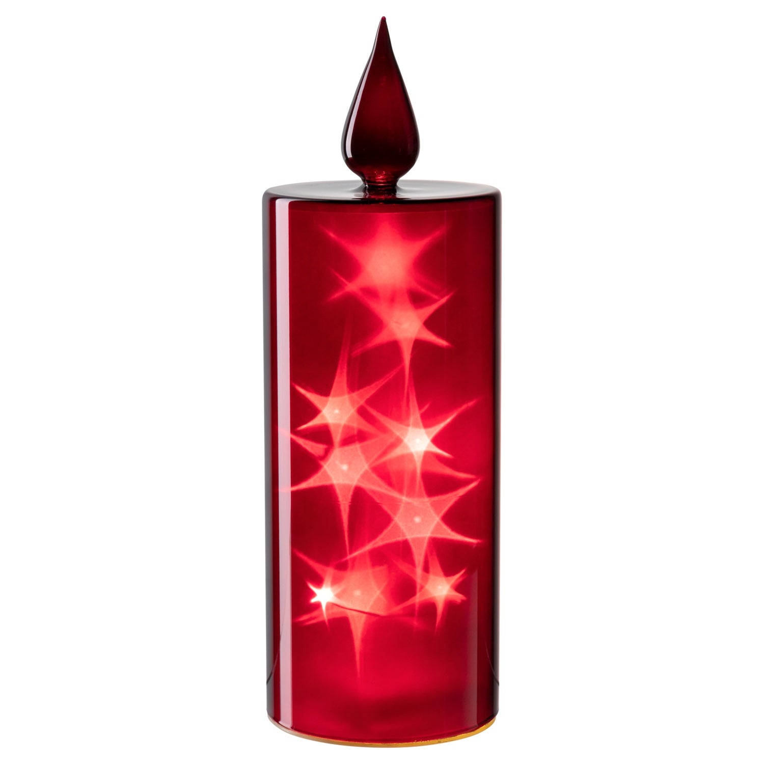 LED Kerze 27cm rot mit Timer AUTENTICO