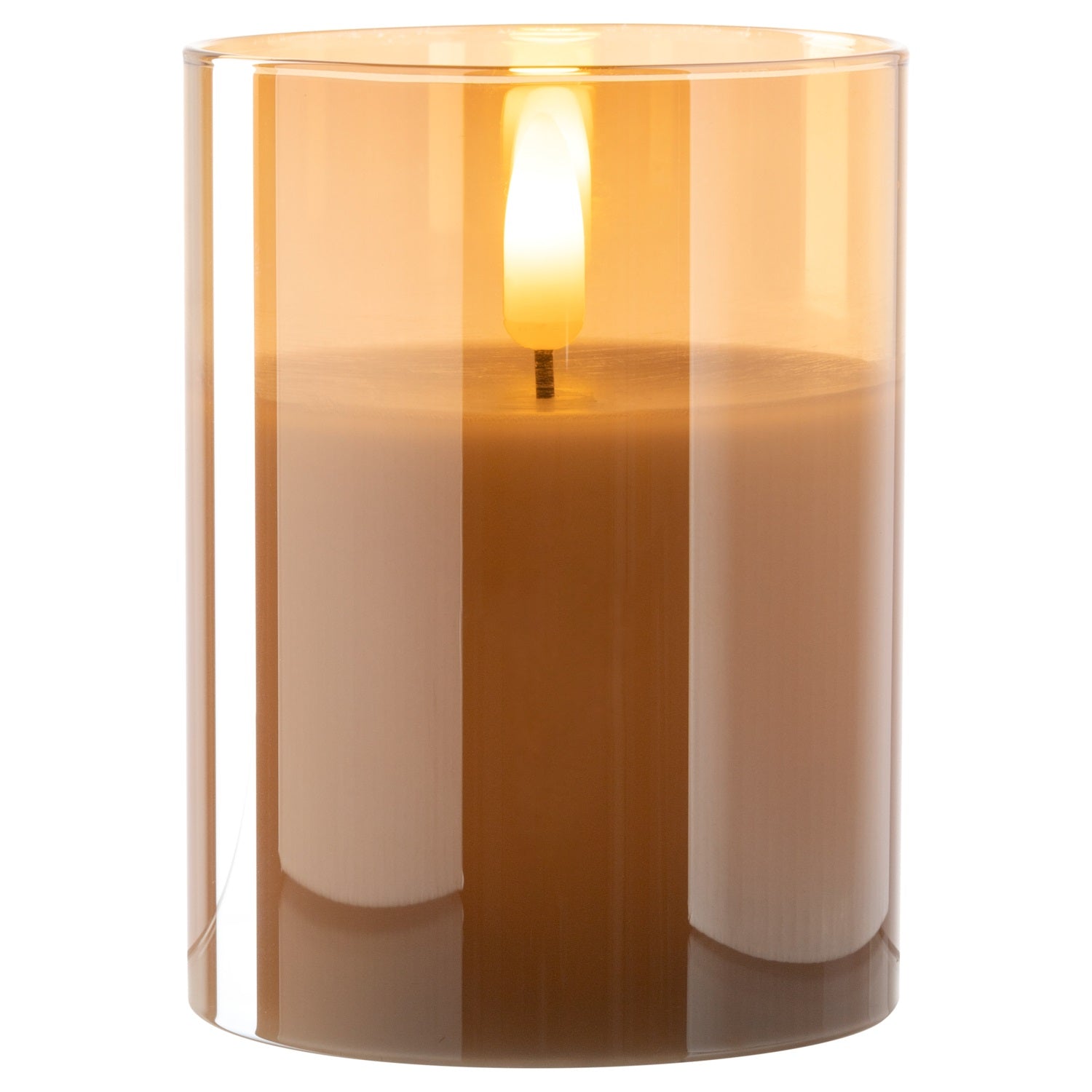 LED Kerze gold 10x8cm AUTENTICO