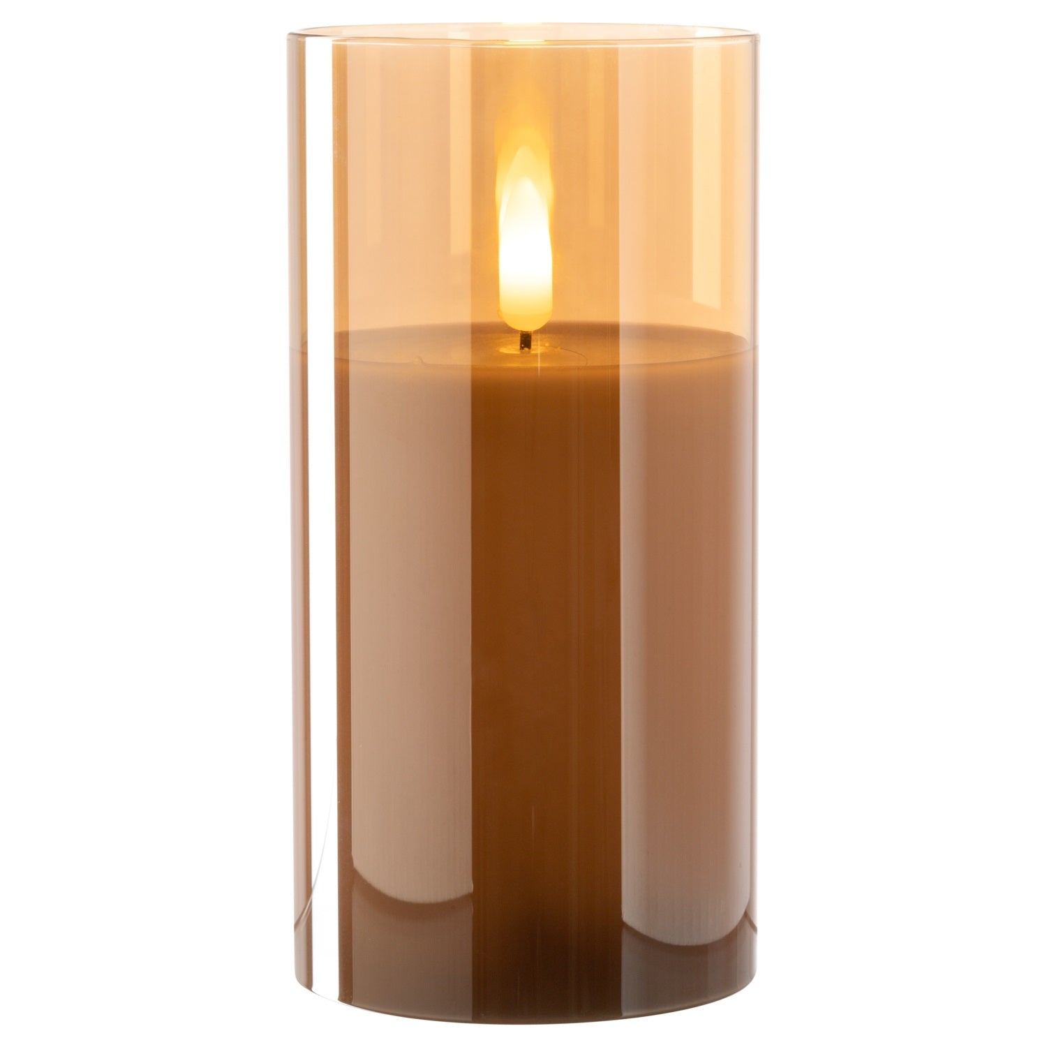 LED Kerze gold 15x8cm AUTENTICO
