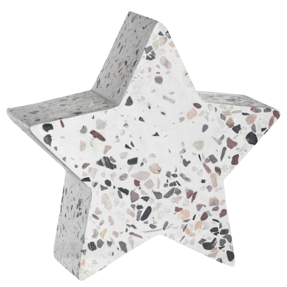 Dekostern AUTENTICO mehrfarbig mit Terrazzo-Oberflaeche und Steinstruktur