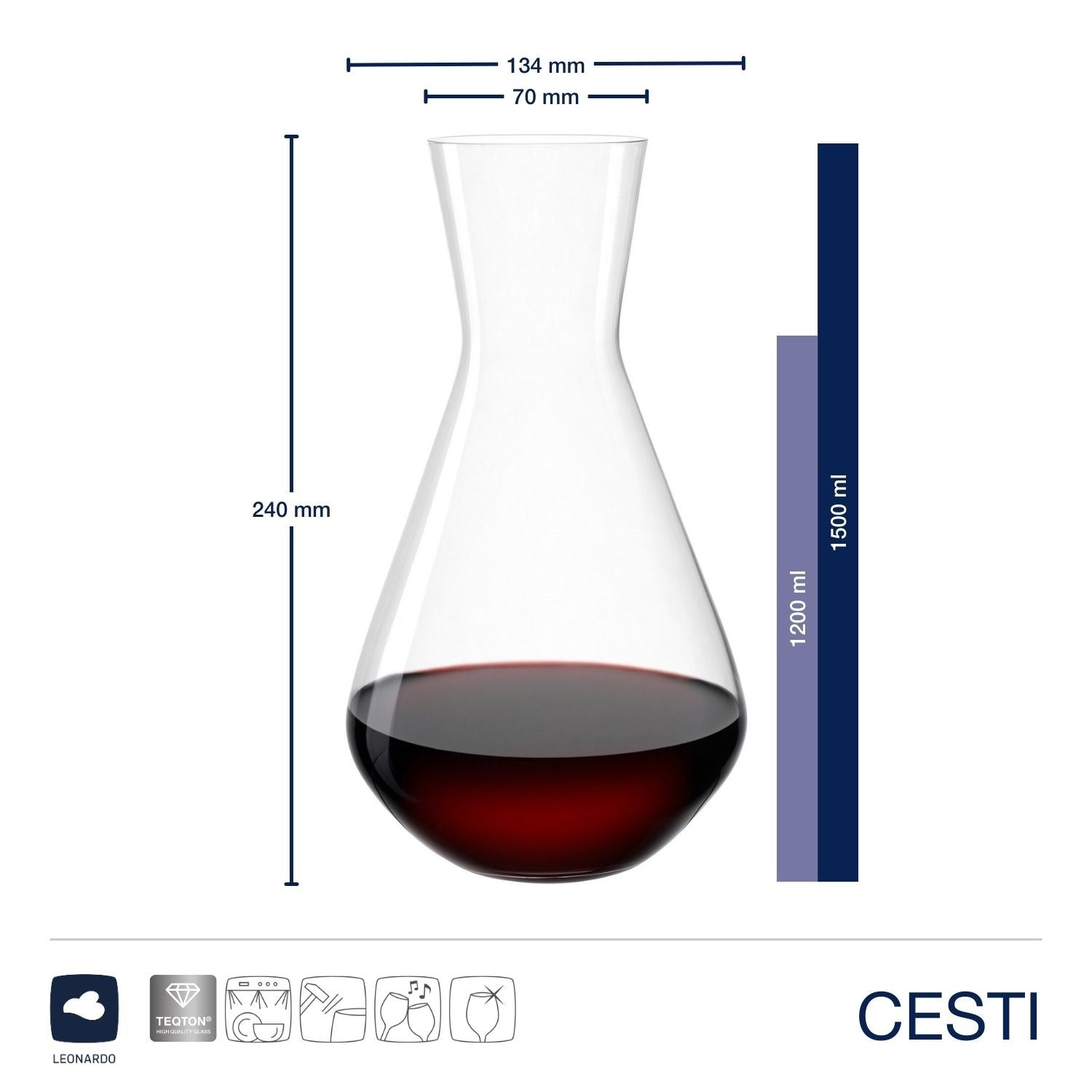Weinset CESTI 3-teilig + Poliertuch