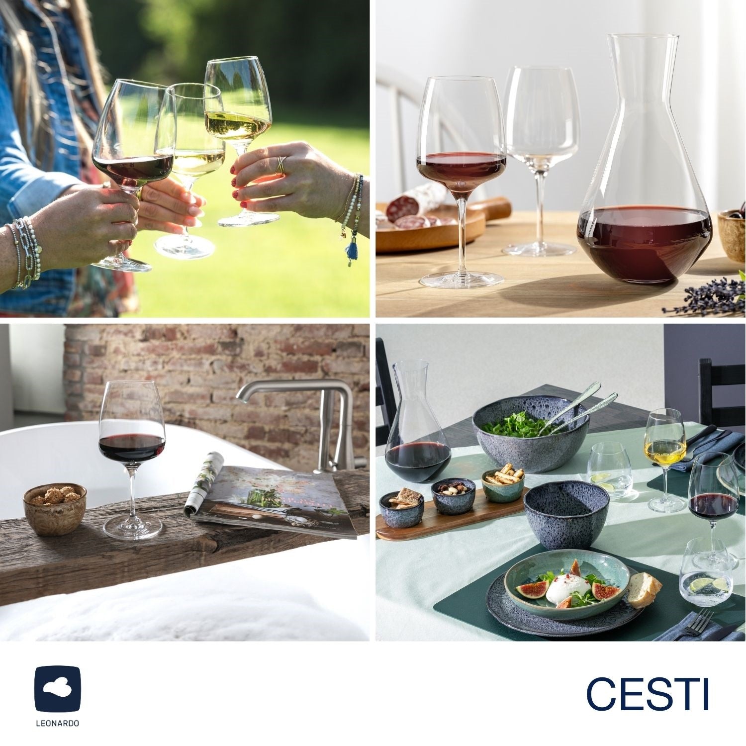 Weinset CESTI 3-teilig + Poliertuch