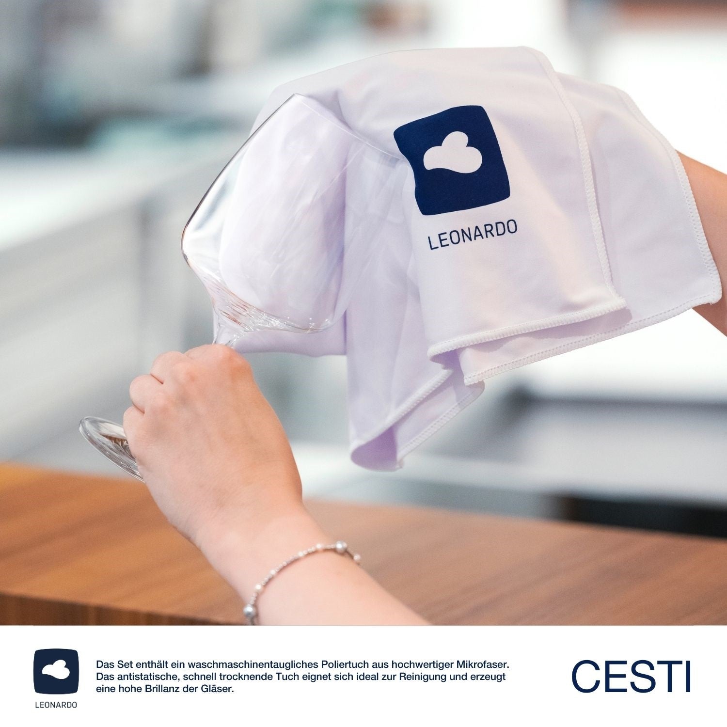 Glasset CESTI 8-teilig + Poliertuch