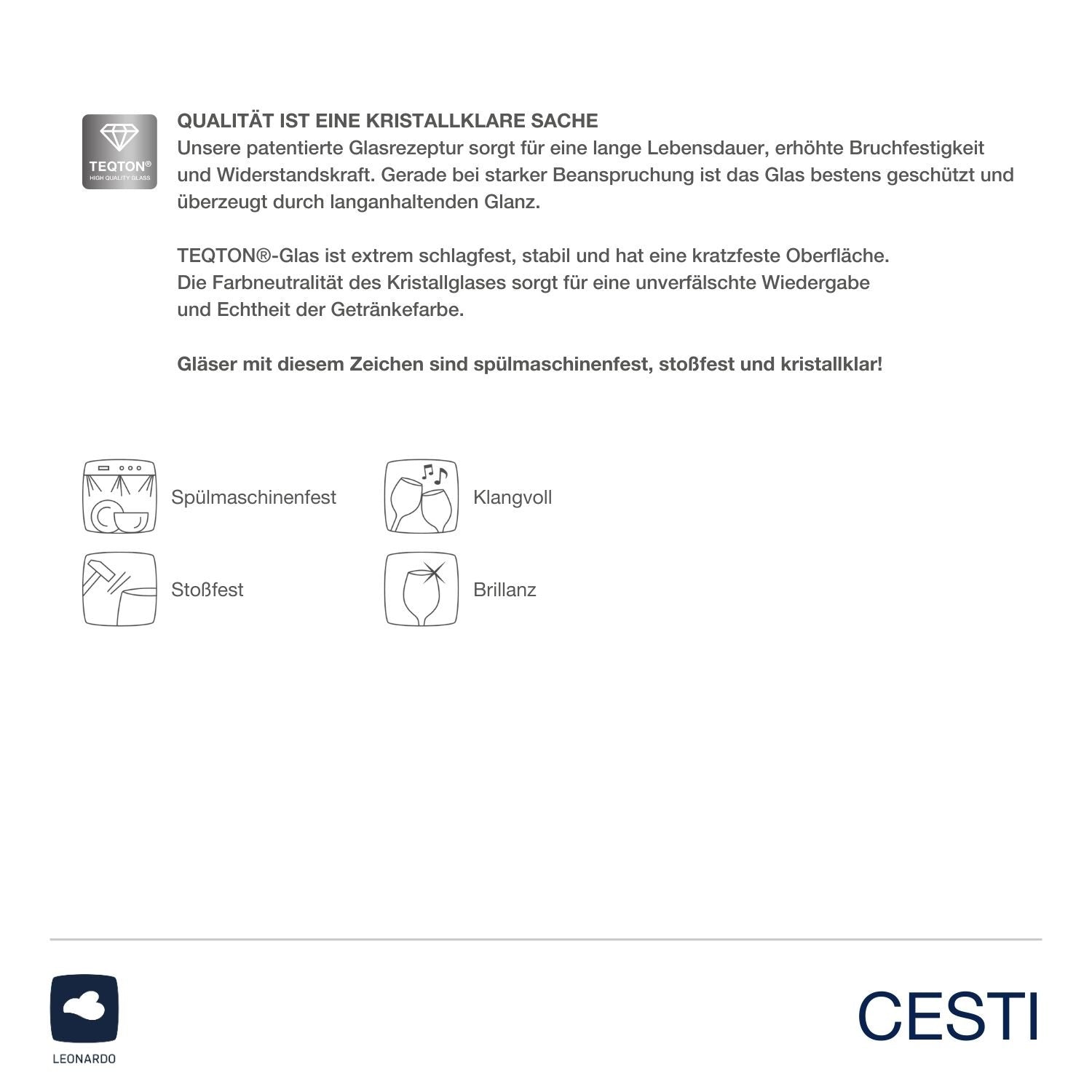 Glasset CESTI 8-teilig + Poliertuch