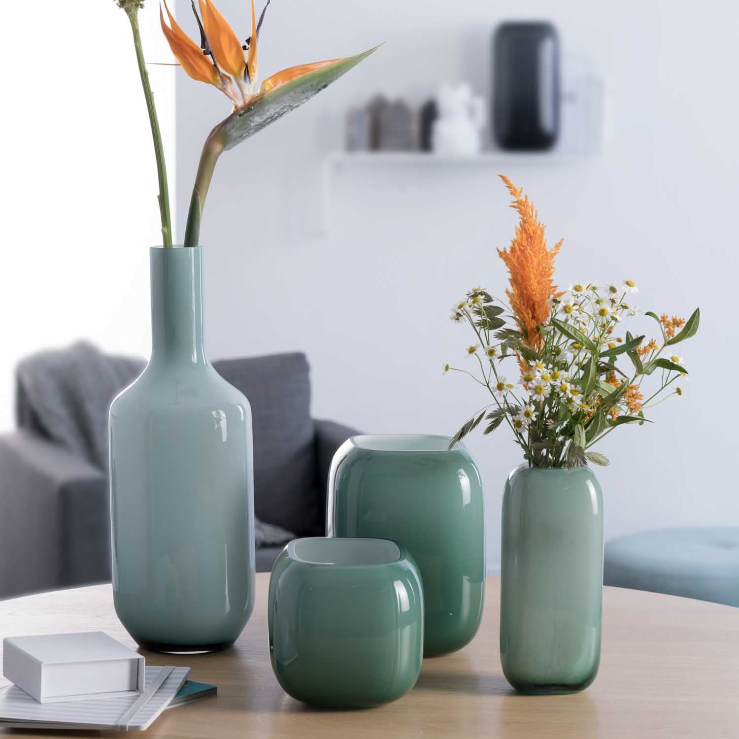 Vase MILANO 39 cm grün