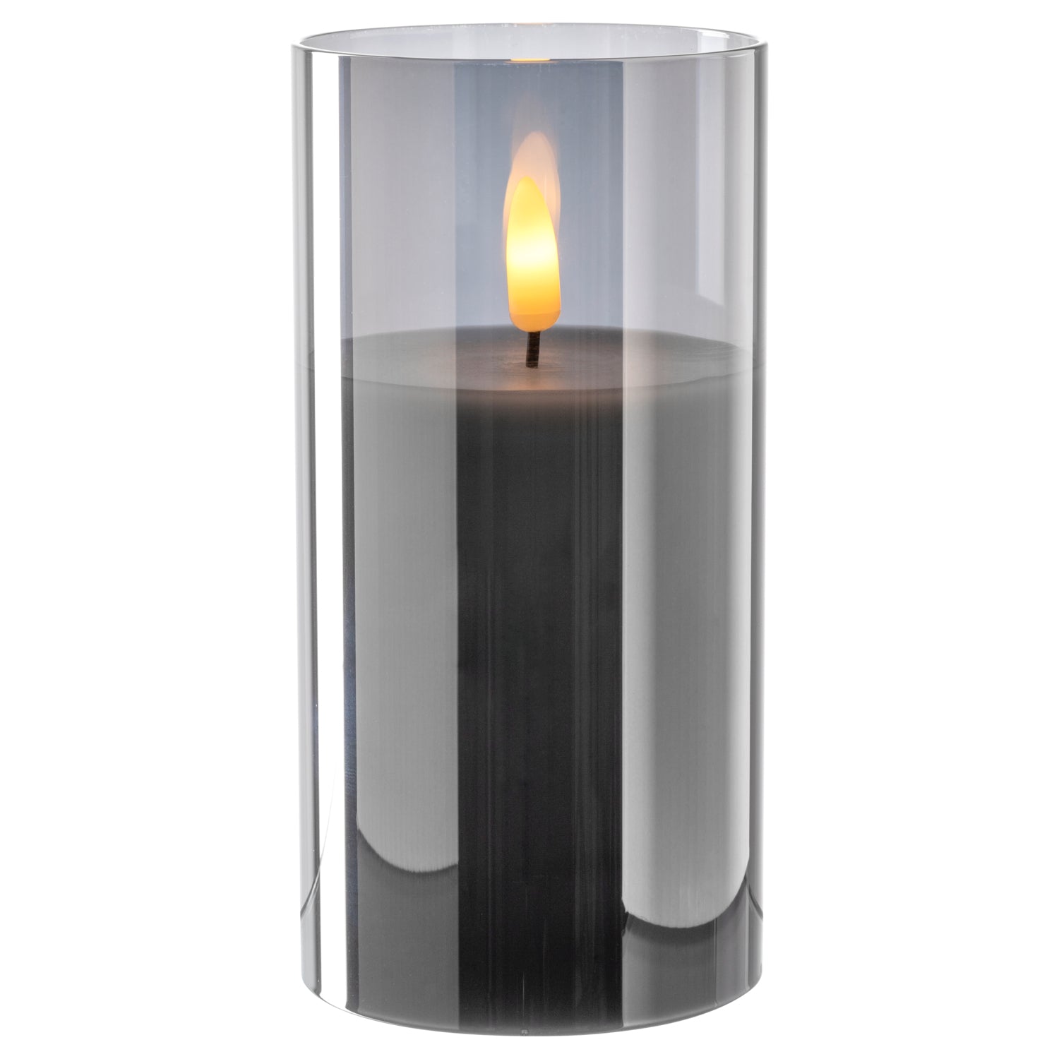 LED Kerze silber 15X10cm PALAZZO