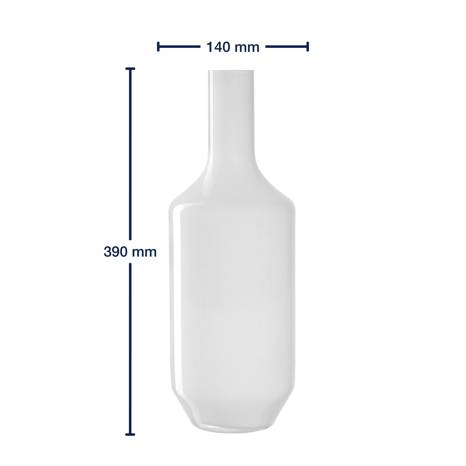 Vase MILANO 39 cm weiß