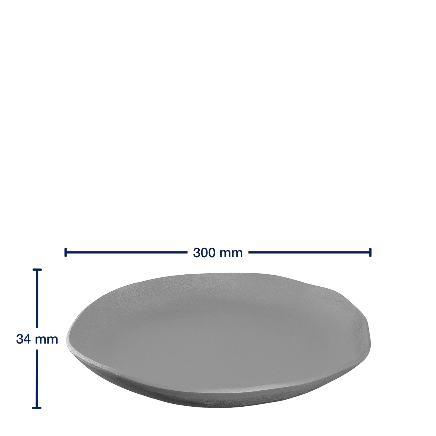 Schale CASOLARE 30 cm grau Aluminium