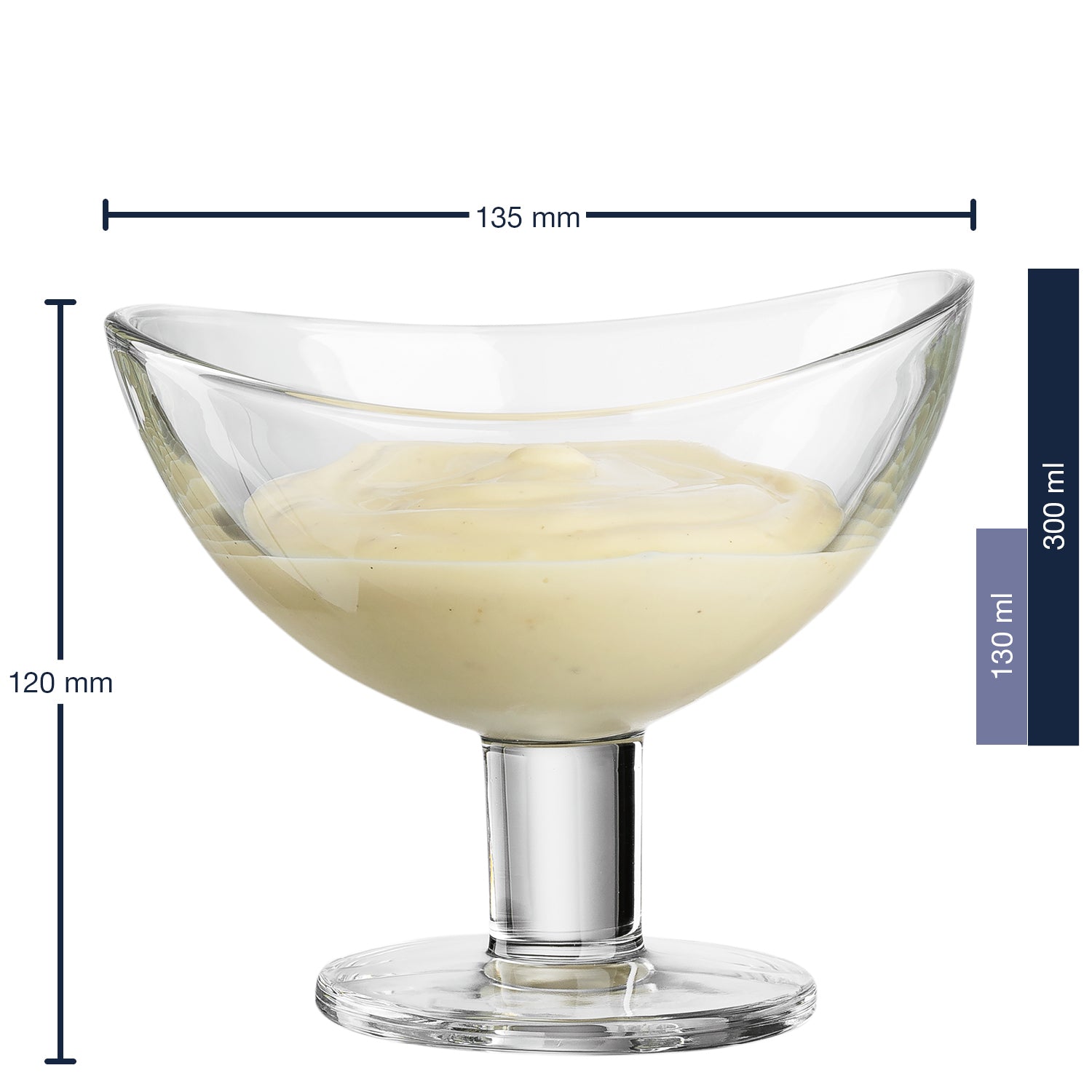 Schale auf Fuß LOOP 14 cm