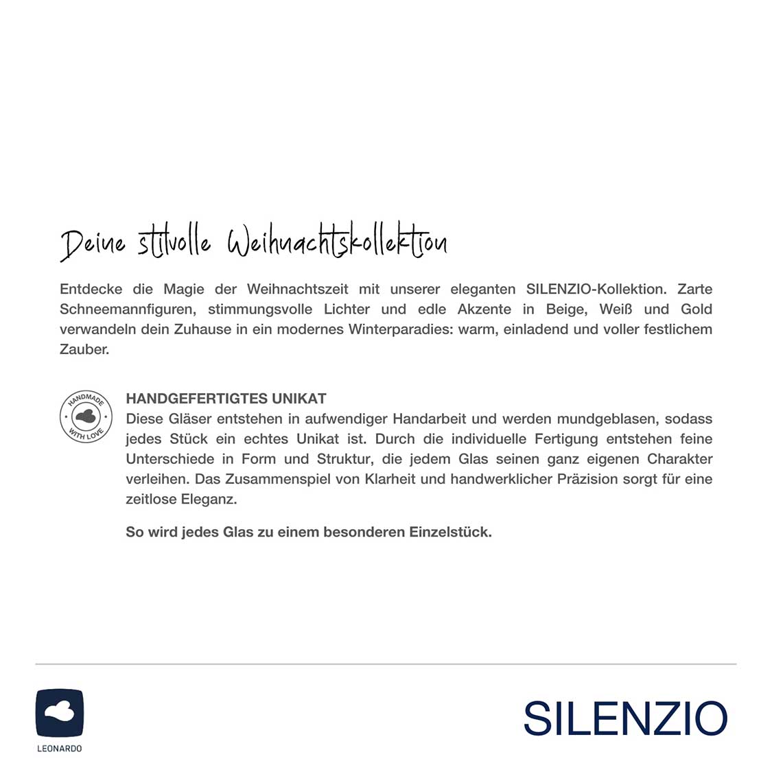 Tischlicht SILENZIO 9 cm grau