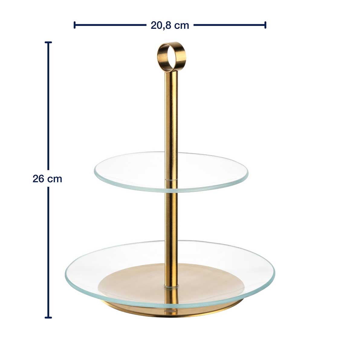 Etagere CENA gold 2-teilig