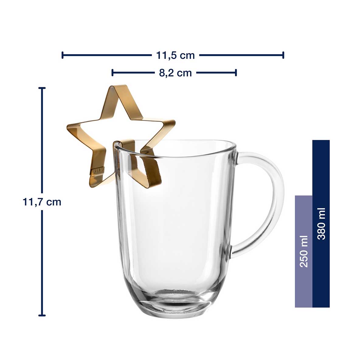 Tasse SILENZIO 380 ml mit Stern