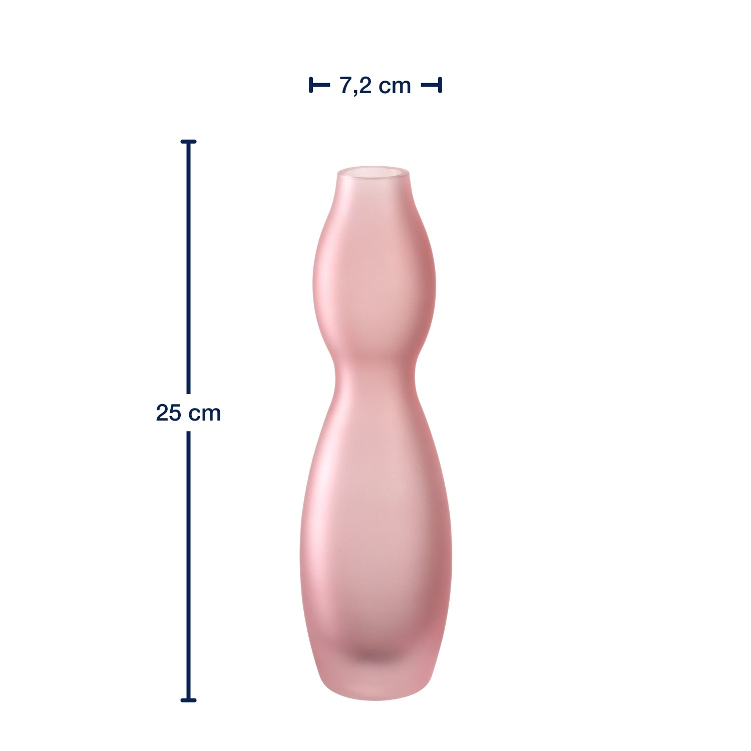 Vase VIVACE 25 cm satiniert rosé