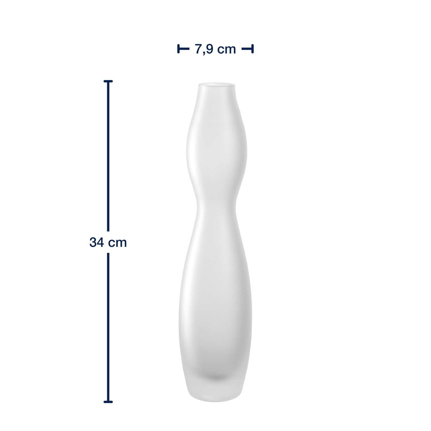 Vase VIVACE 34 cm satiniert