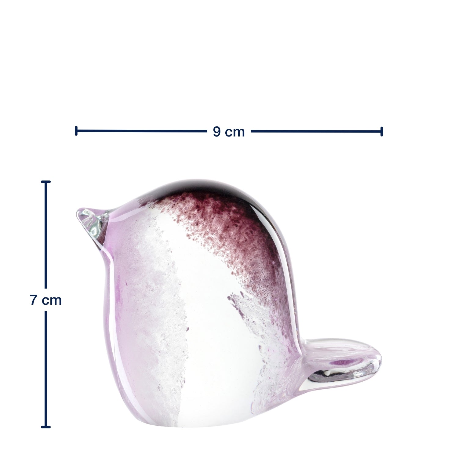 Glasvogel VIVACE 7 cm rosé/lila
