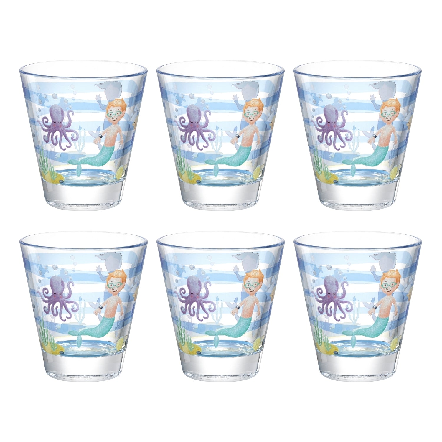 Trinkglas BAMBINI AVVENTURA 215 ml Meer 6er-Set