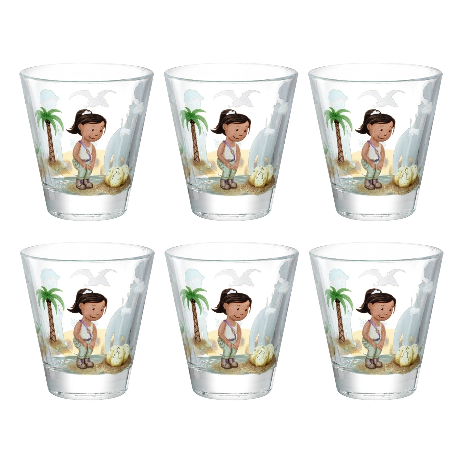 Trinkglas BAMBINI AVVENTURA 215 ml Dino 6er-Set