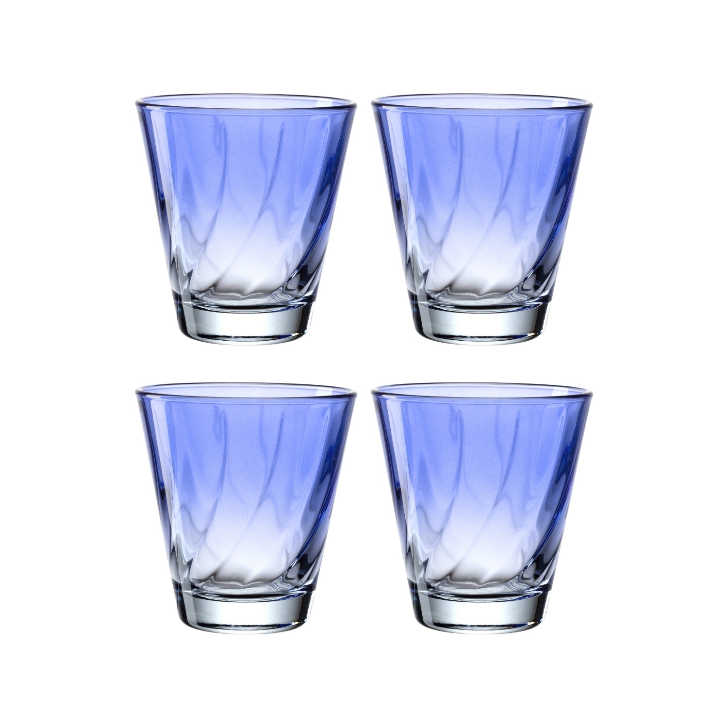 Trinkglas TWIST 215 ml blau 4er-Set – LEONARDO