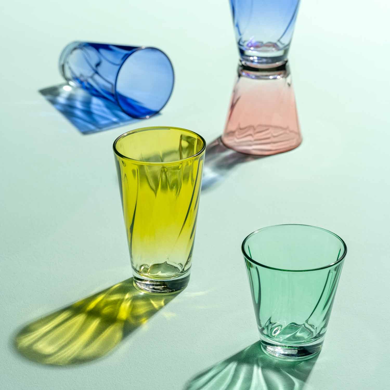 Trinkglas TWIST 215 ml grün 4er-Set