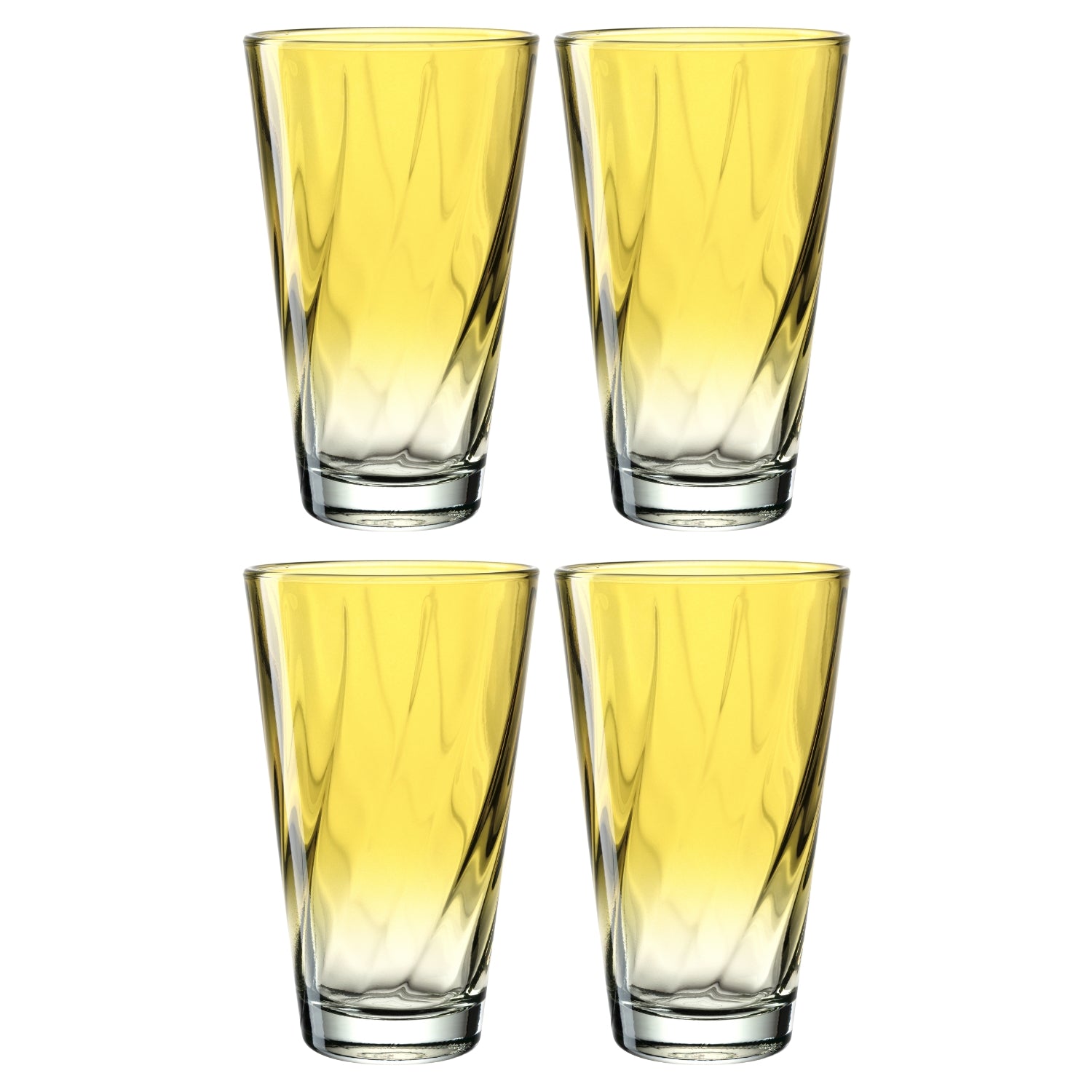 Trinkglas TWIST 300 ml gelb 4er-Set – LEONARDO