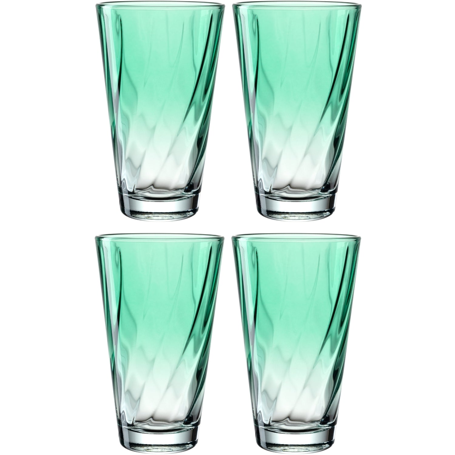 Trinkglas TWIST 300 ml grün 4er-Set