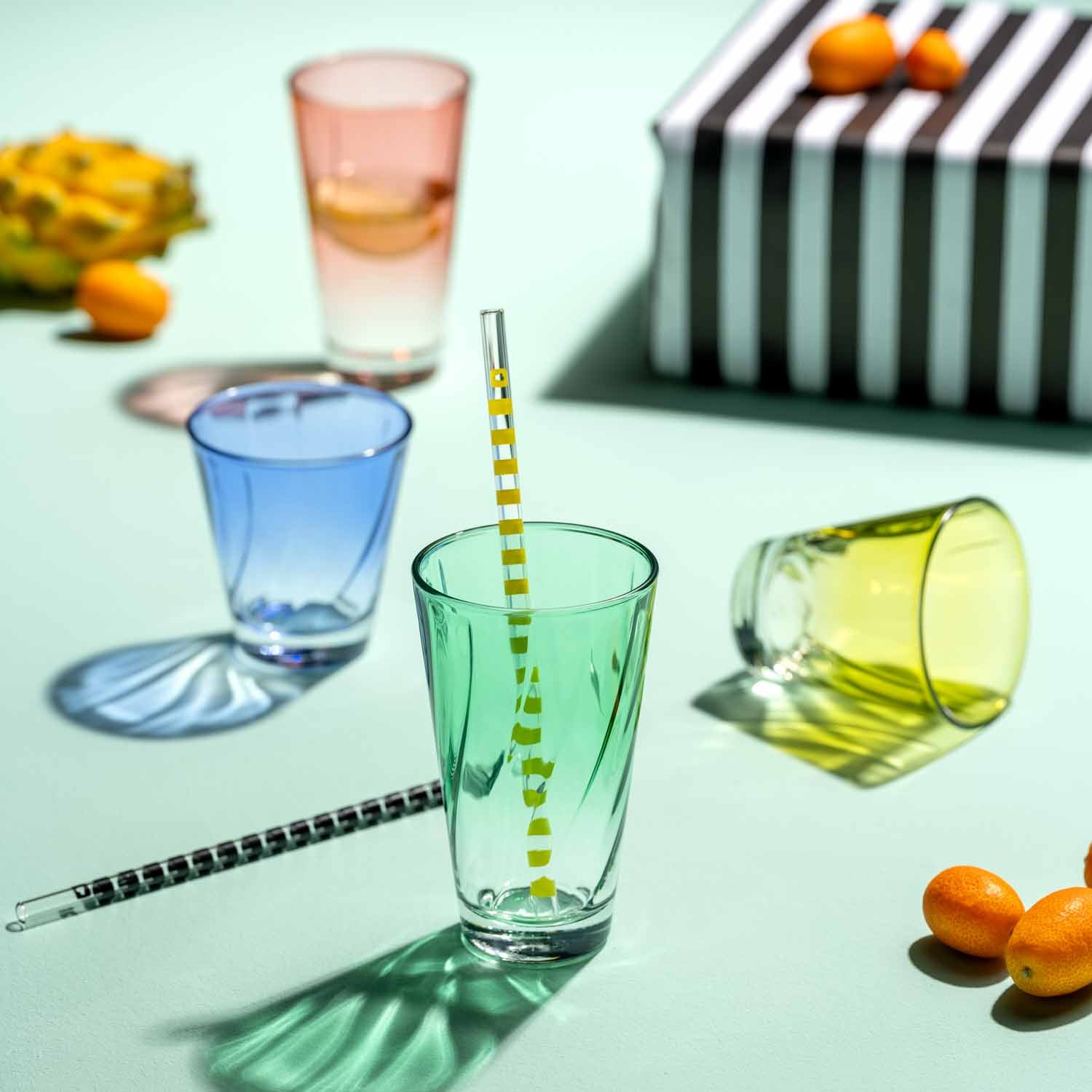 Trinkglas TWIST 300 ml grün 4er-Set