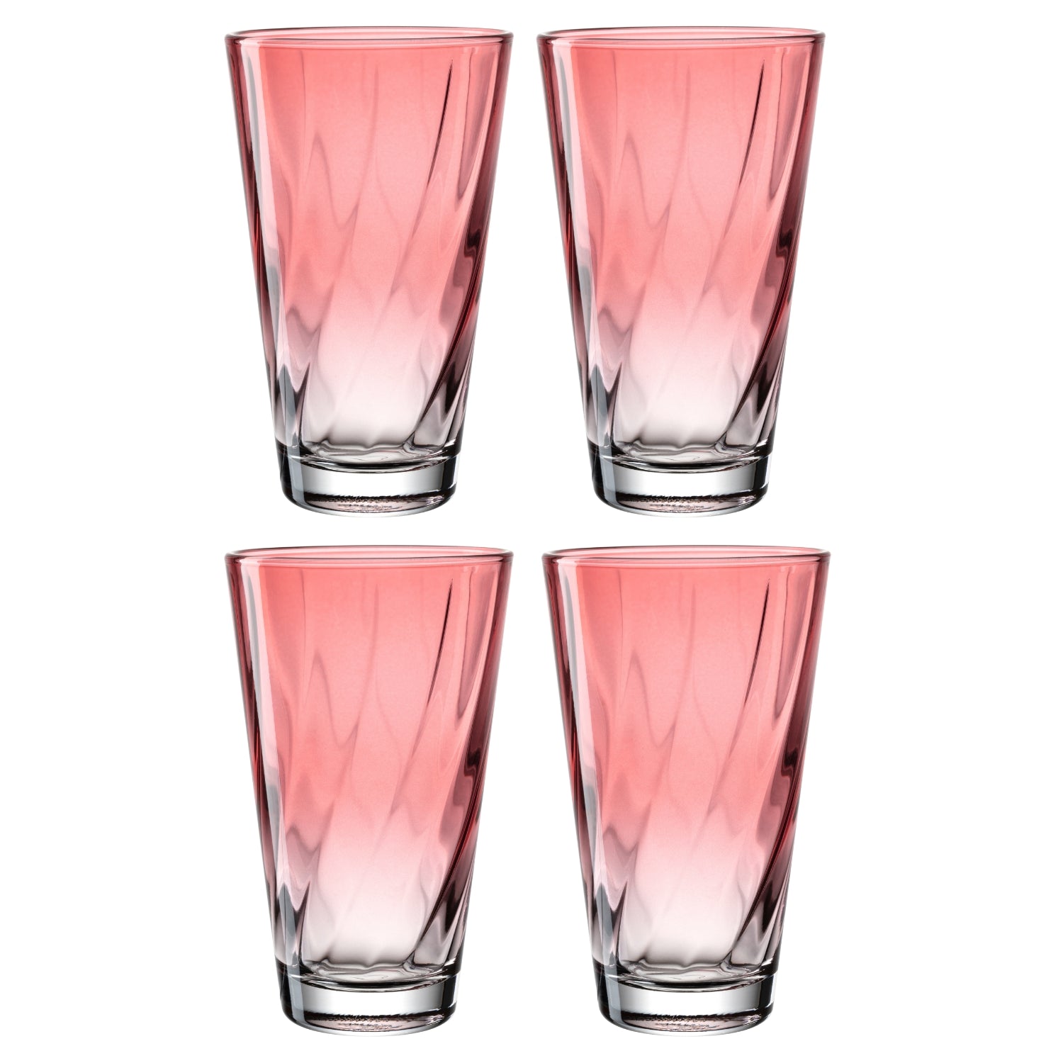 Trinkglas TWIST 300ml rot 4er-Set
