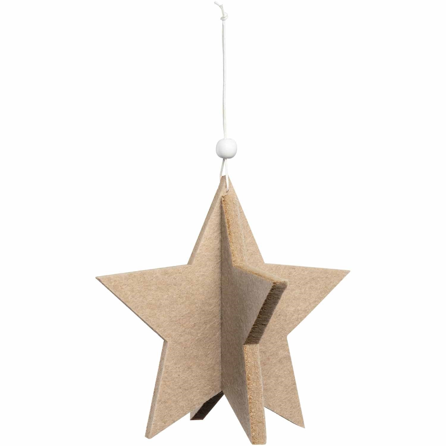 Filzstern 15 cm taupe CAPANNA
