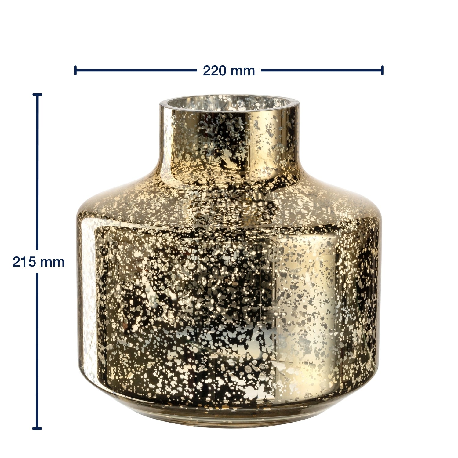Vase 22 cm gold gesprenkelt MILANO