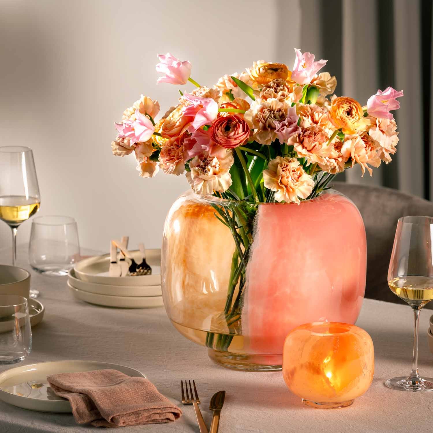Vase CIPRIA DUE 26 cm apricot/lachs