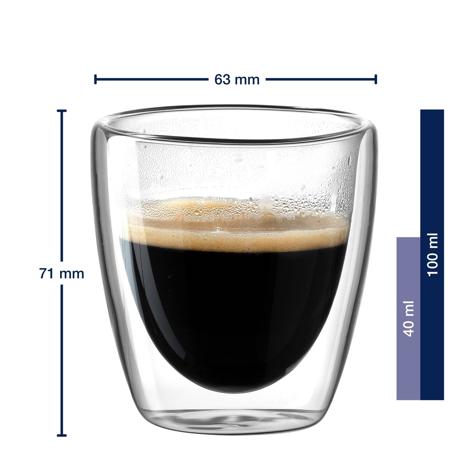 Doppelwandbecher Espresso DUO 100 ml 2er Set