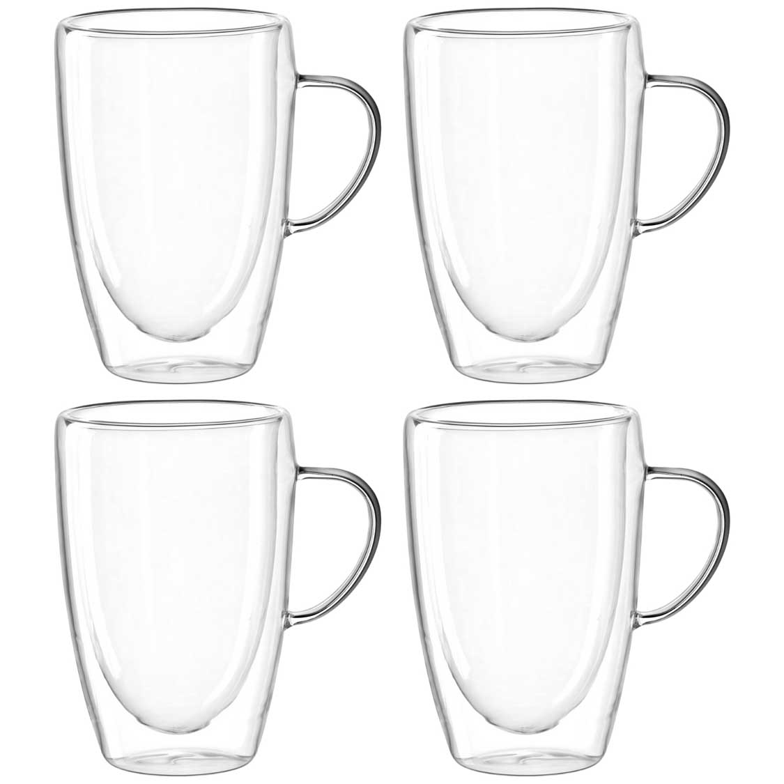 Doppelwandtasse DUO 400 ml 4er-Set – LEONARDO