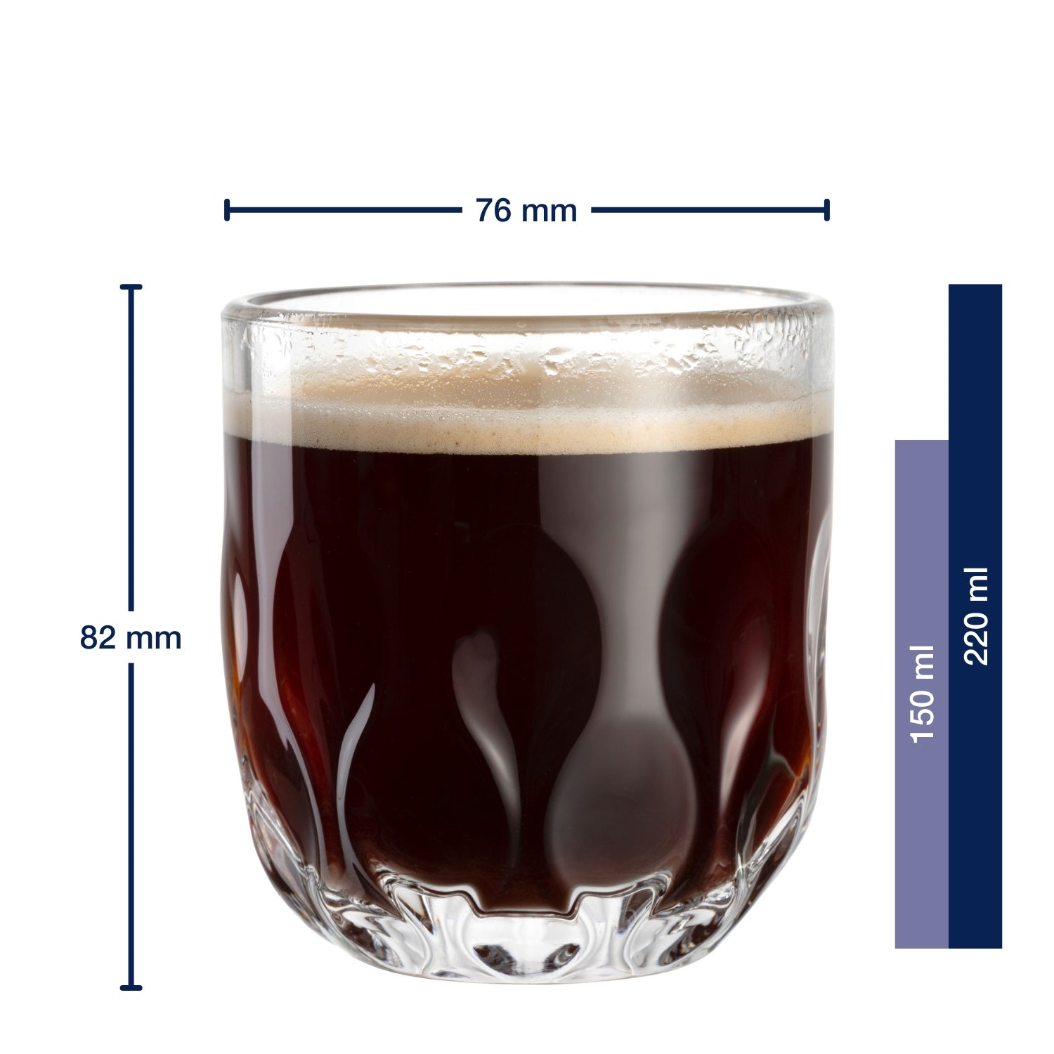 Kaffeeglas GOCCE 220ml 3. Variante 2er-Set