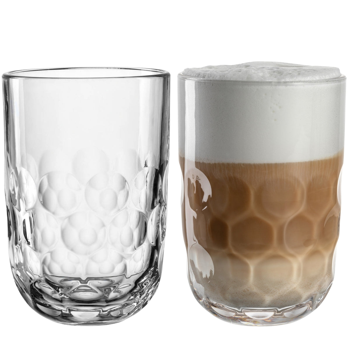 Latte Macchiato Glas GOCCE 380ml 1. Variante 2er-Set