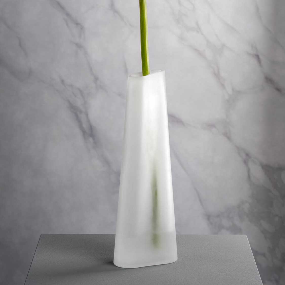 Vase TURNO 34 cm satiniert