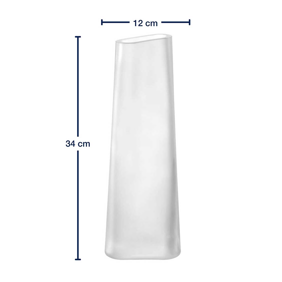 Vase TURNO 34 cm satiniert
