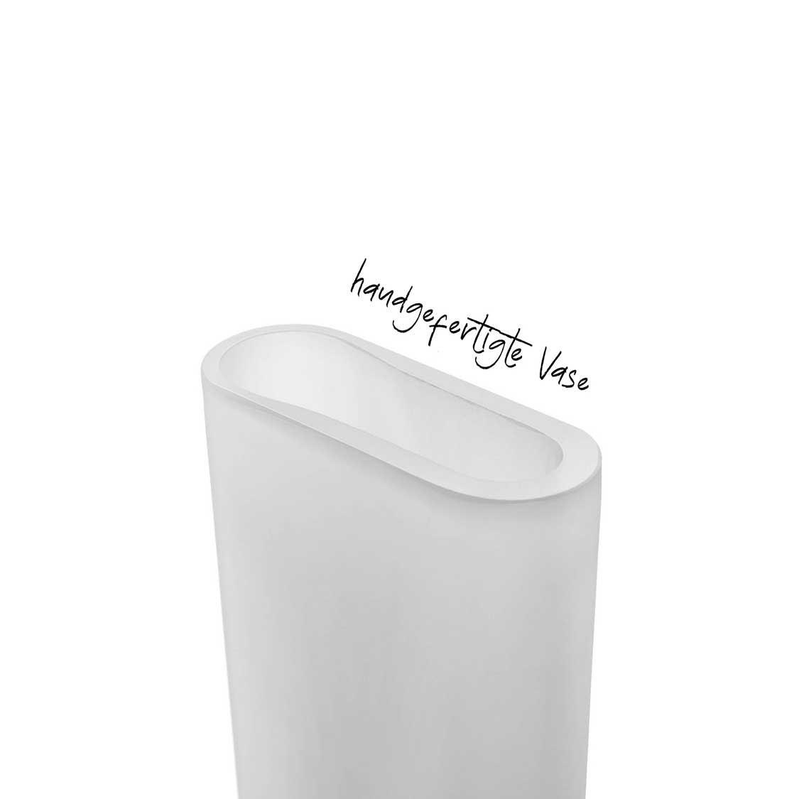 Vase TURNO 34 cm satiniert
