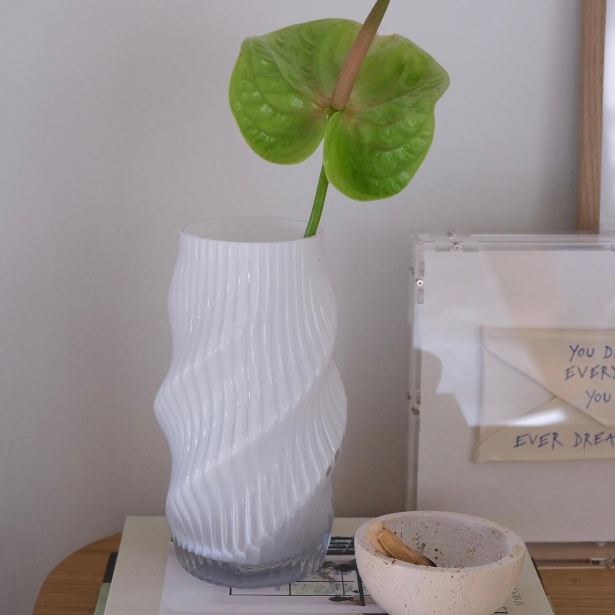 Vase VERDI 23 cm weiß