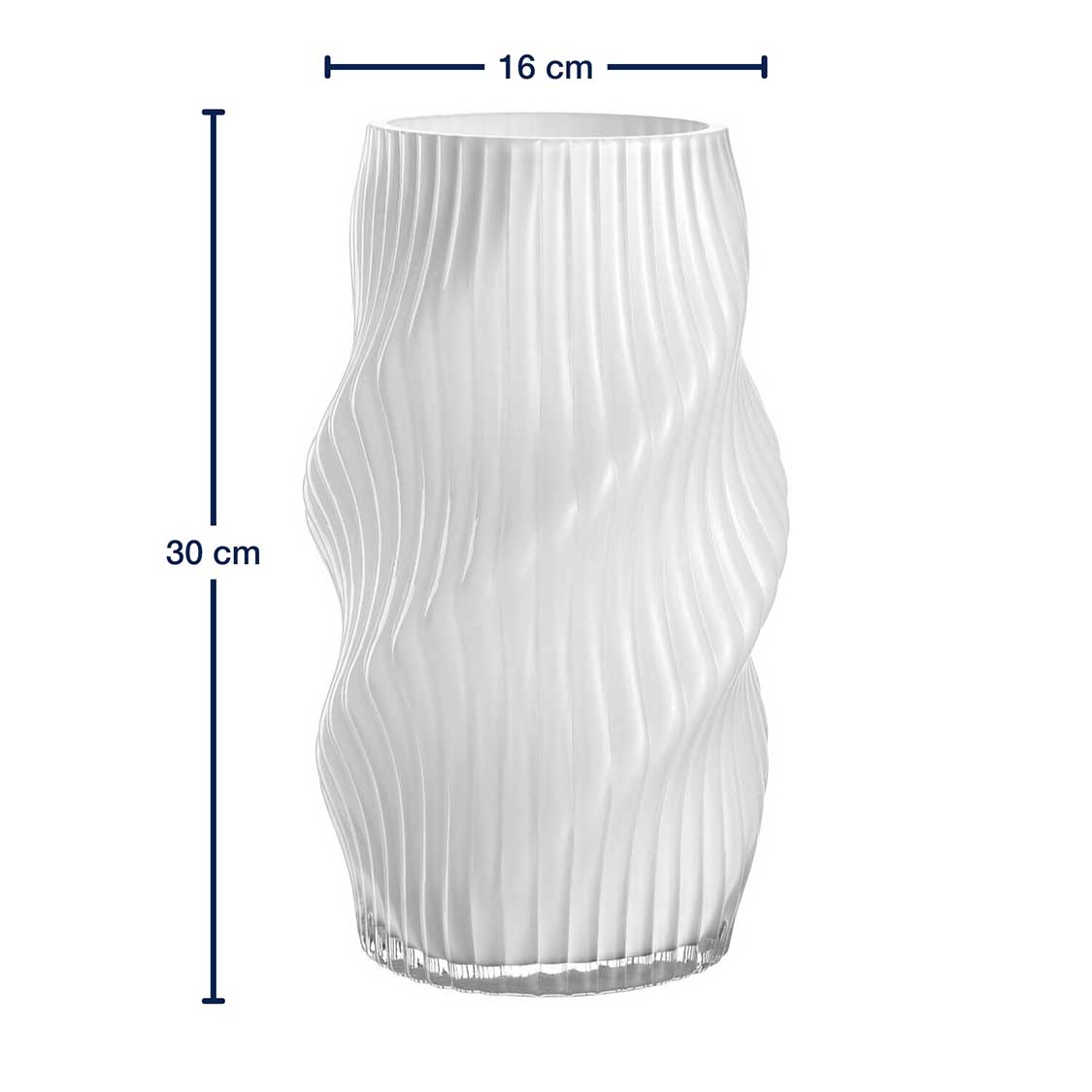Vase VERDI 30 cm weiß