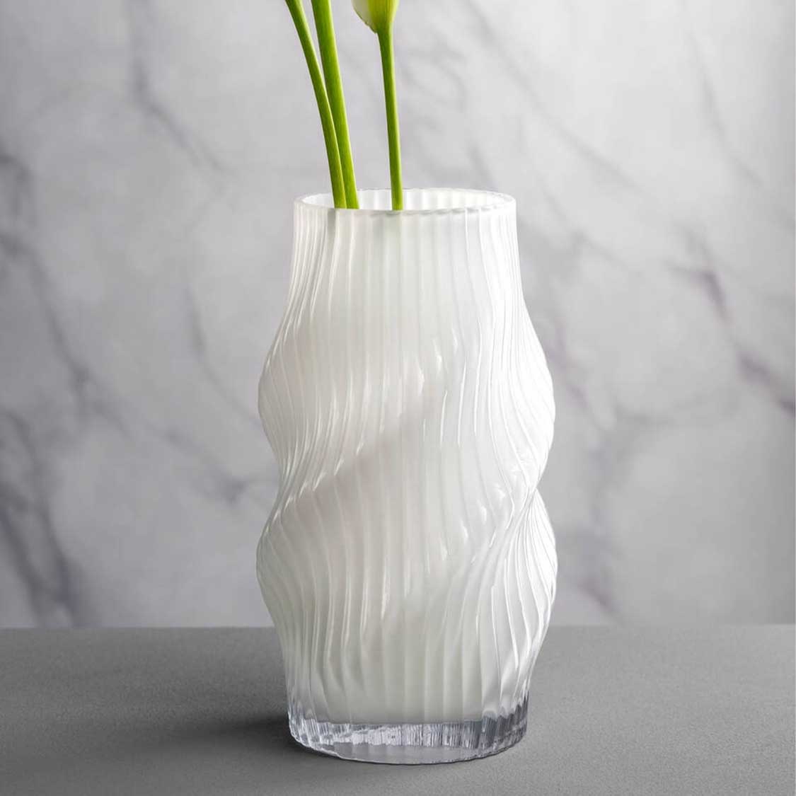 Vase VERDI 30 cm weiß