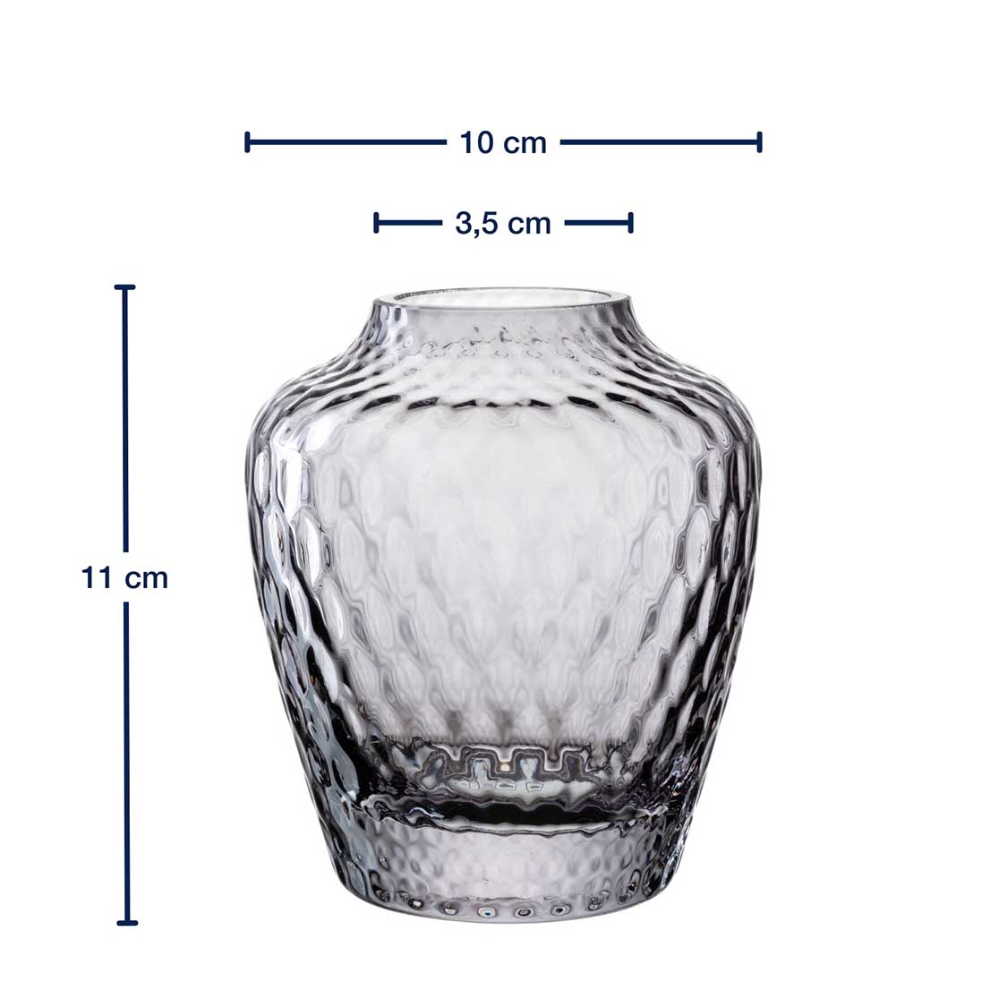 Vase GIULIA 11 cm grau