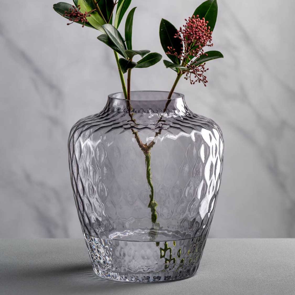 Vase GIULIA 20 cm grau