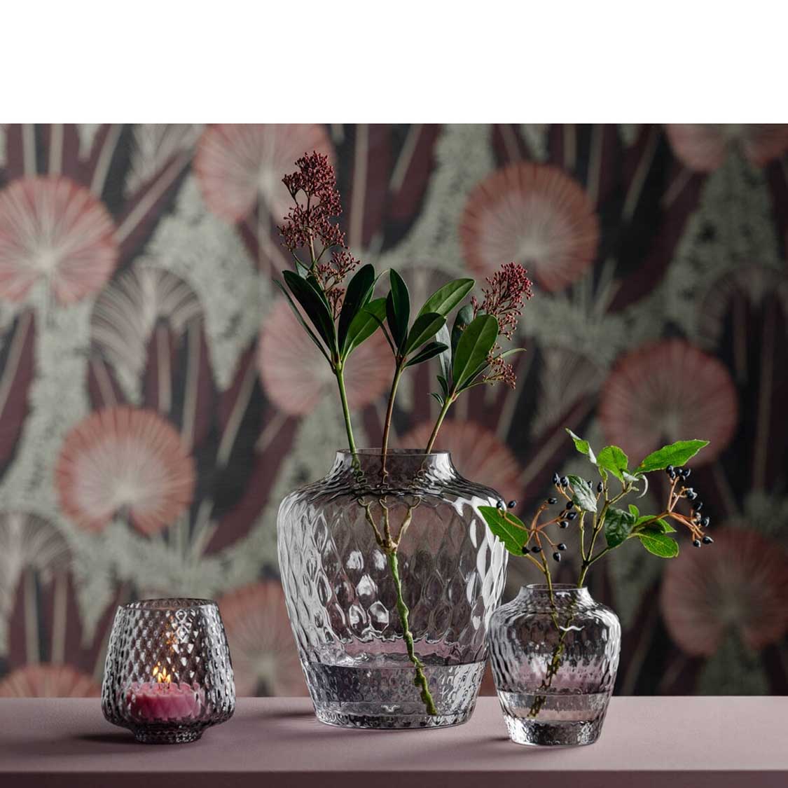 Vase GIULIA 20 cm grau