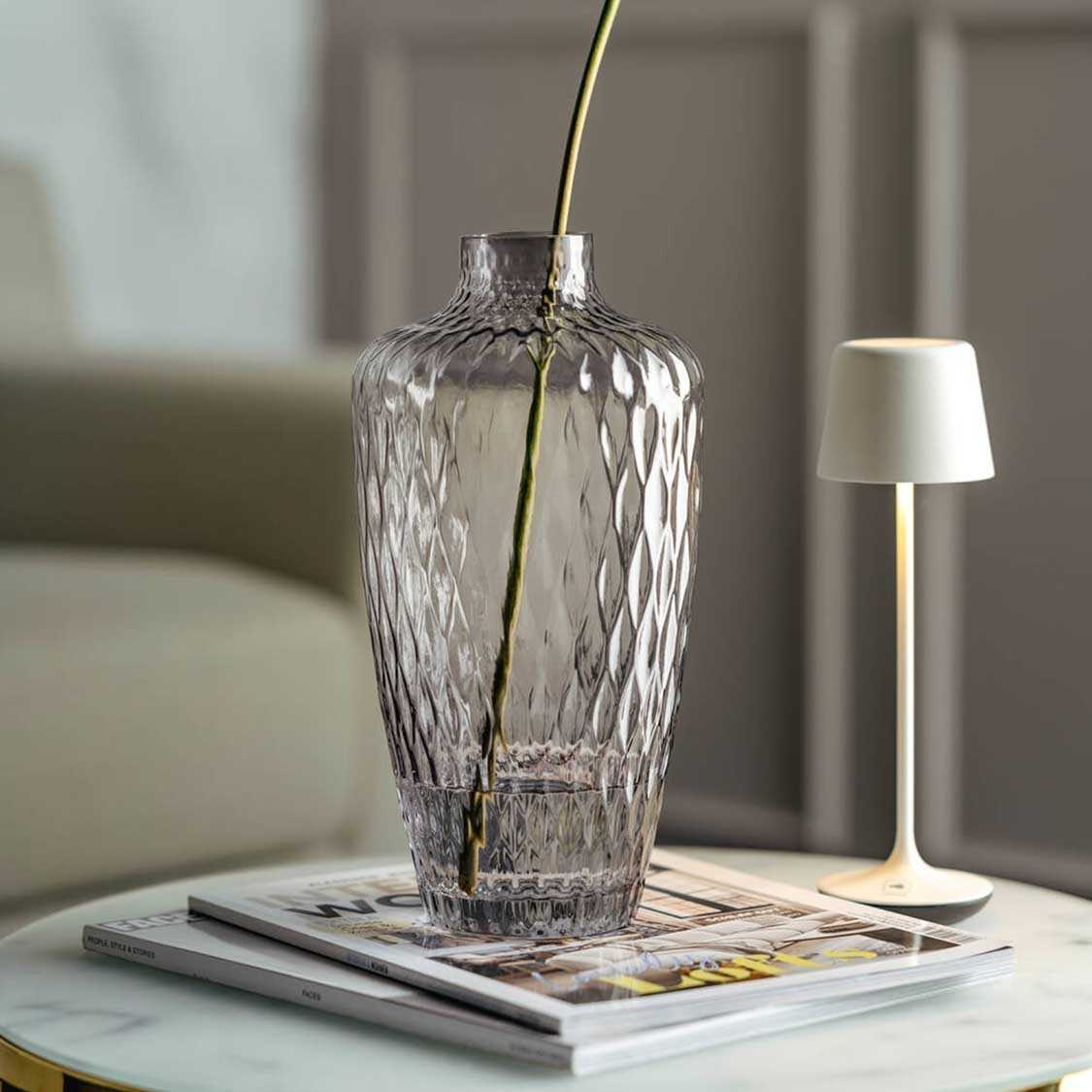 Vase GIULIA 28 cm grau