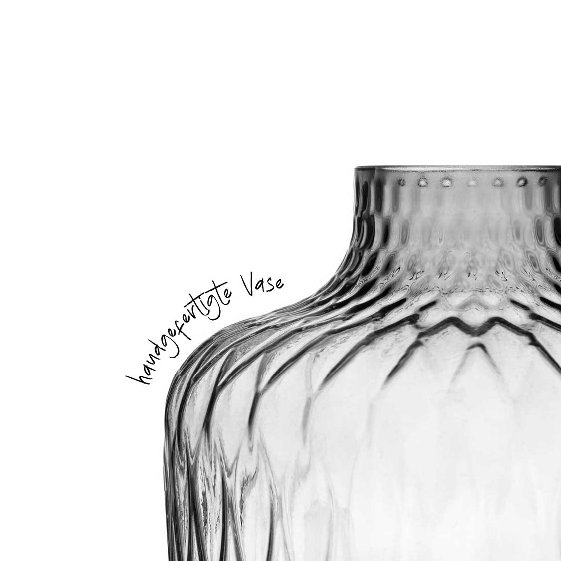 Vase GIULIA 28 cm grau