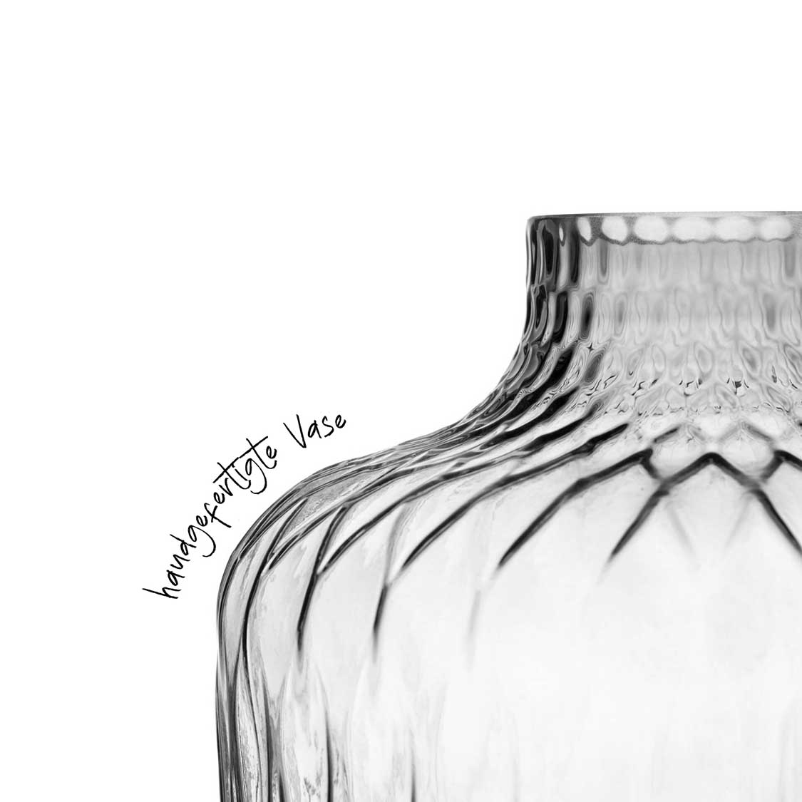Vase GIULIA 38 cm grau