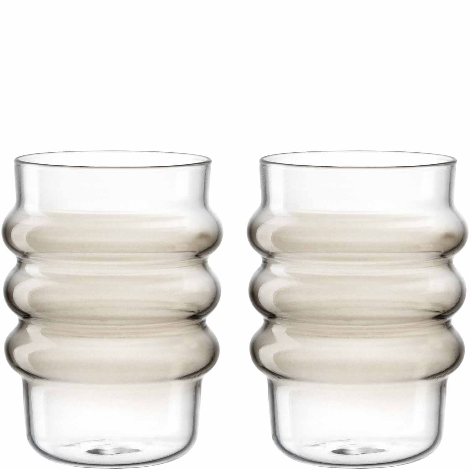 Trinkglas SOLE 350 ml taupe 2er-Set