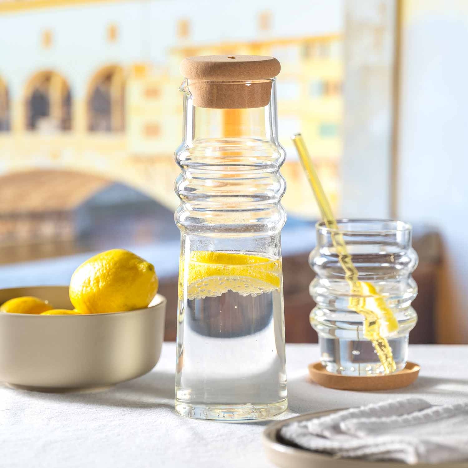 Karaffe SOLE 0,9 l mit Korkstopfen