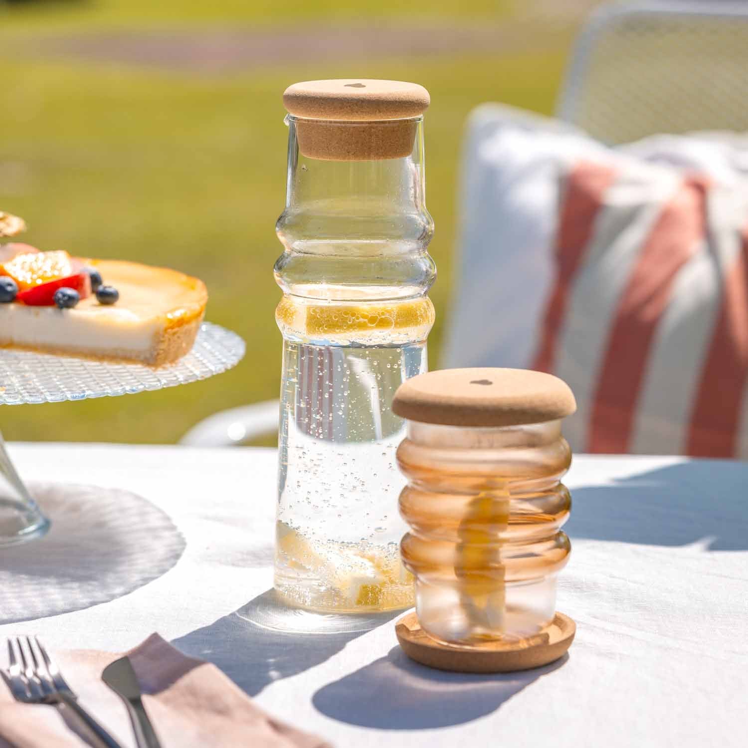 Karaffe SOLE 0,9 l mit Korkstopfen