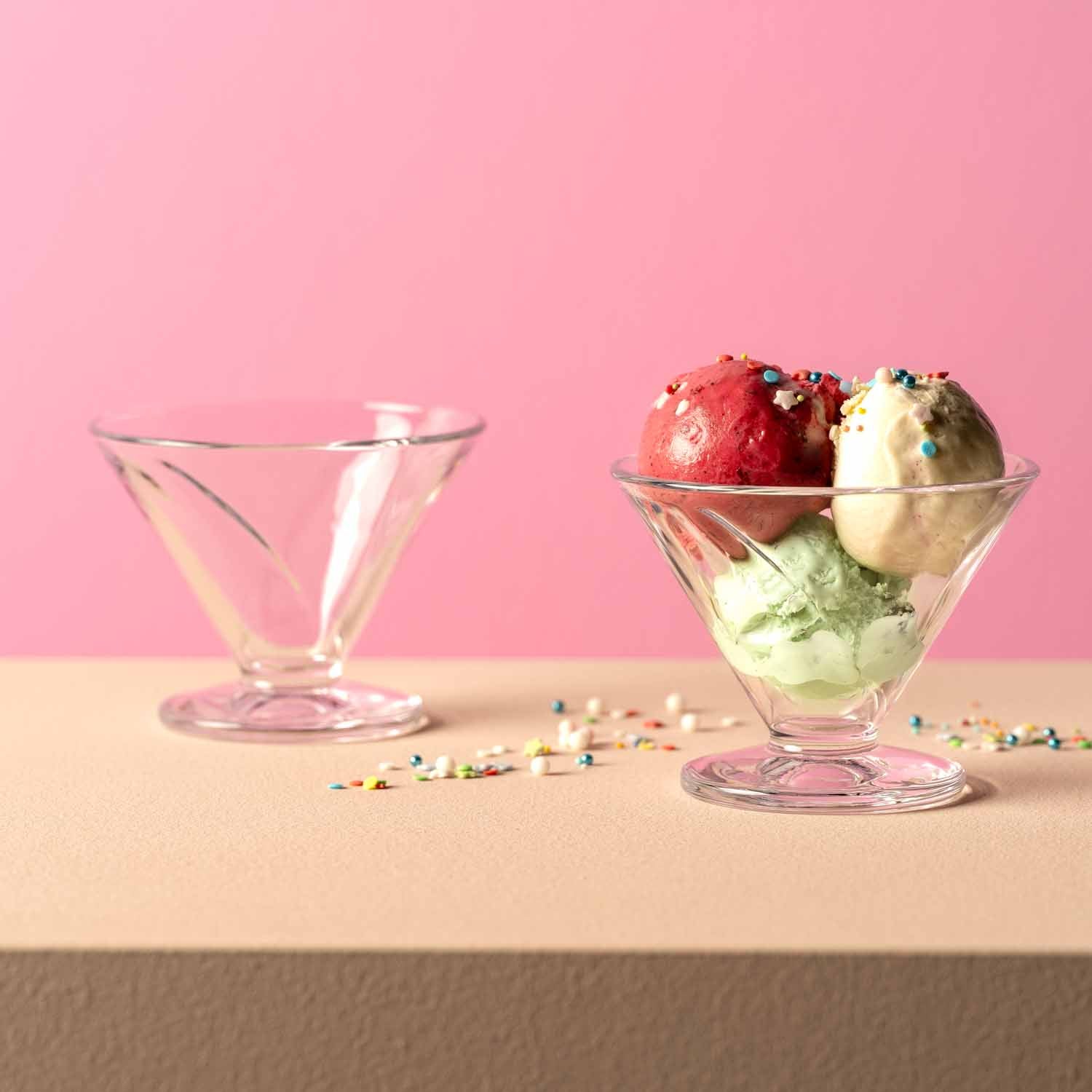 Eisschale aus Glas CONO 270 ml 4er-Set